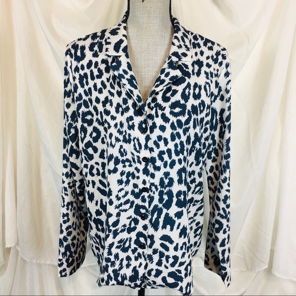 Vintage Tops - Vintage 90s Y2K Ecowish Size XL Cheetah Print Top